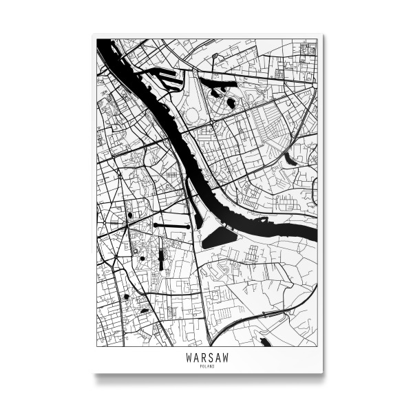 Galerie-Print "Warsaw map minimal" 30x20 cm artboxONE