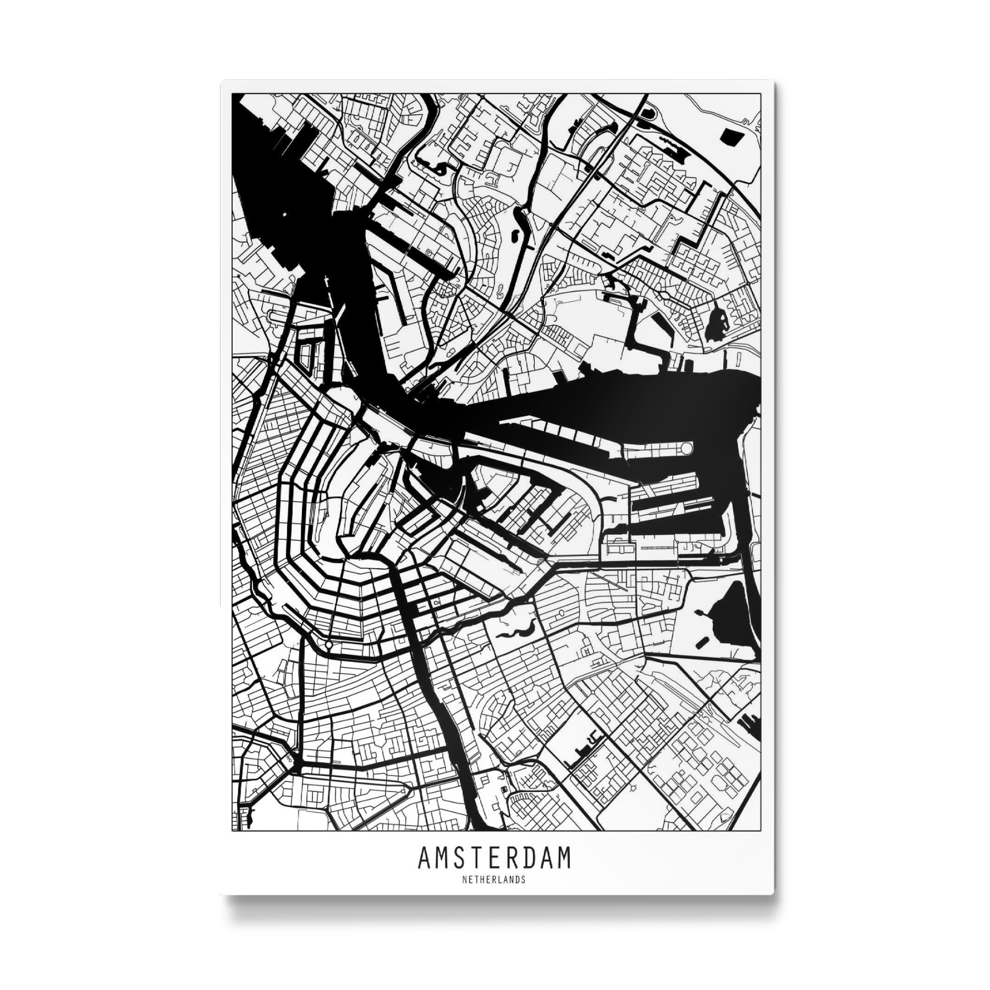 Galerie-Print "Amsterdam map minimal" 75x50 cm artboxONE