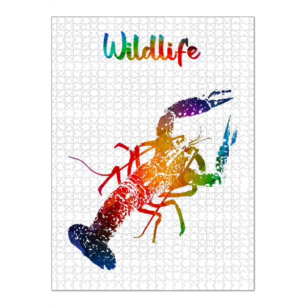 Puzzle Ravensburger "Großer Hummer" artboxONE - Tiere - Tiere,Zoo,Aquarium,Meer,Ozean,Natur,Wasser,Wildlife,Bunt,Hummer - Bild tiere