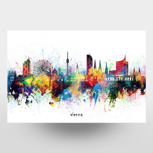 Vienna skyline artistic