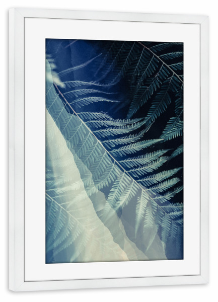 Poster mit Rahmen weiß "Green III Tas" artboxONE - Natur,Floral,Abstrakt