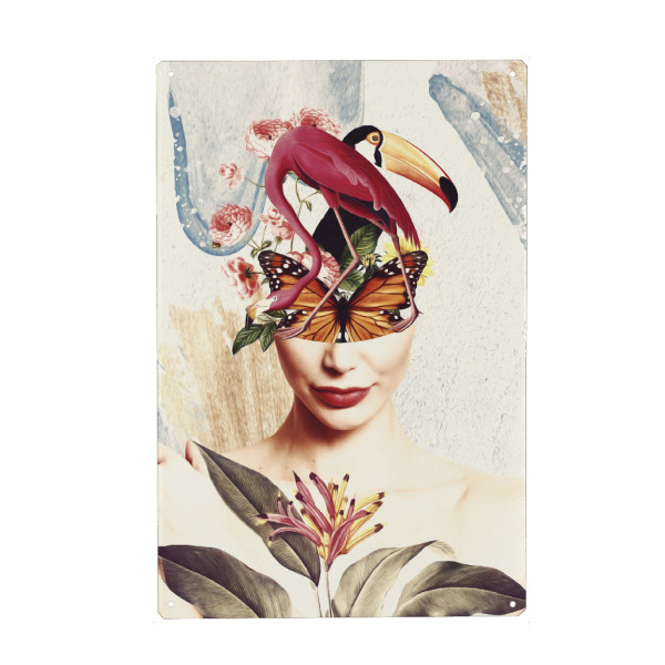 Metall Poster "Tropical Portrait V Tas" artboxONE - Natur,Floral,Tiere