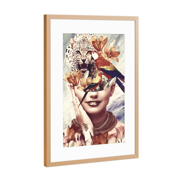 Poster mit Rahmen Kupfer "Tropical Portrait II Tas" artboxONE - Natur,Floral,Tiere