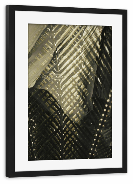 Poster mit Rahmen schwarz "Green leaves Tas" artboxONE - Natur,Floral,Abstrakt