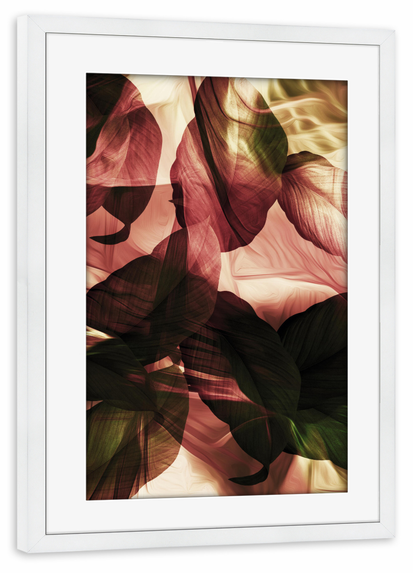 Poster mit Rahmen weiß "Colors V Tas" artboxONE - Natur,Floral,Abstrakt