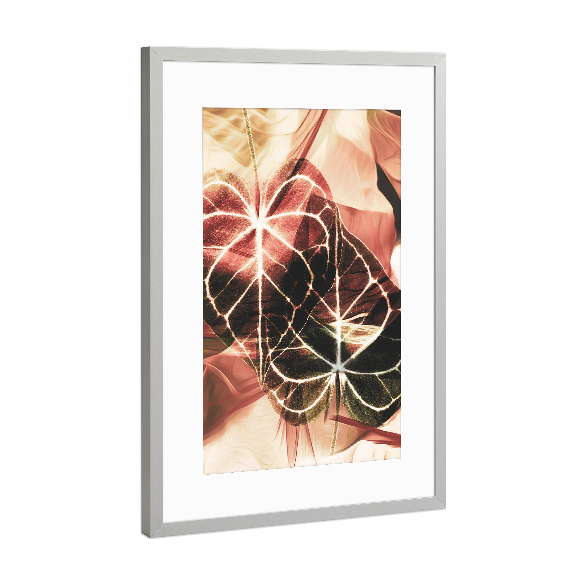 Poster mit Rahmen Silber "Colors IV Tas" artboxONE - Natur,Floral,Abstrakt - Floral,Flowers,Blumen,Abstract,Abstrakt,Texture,Textur,Nature,Natur,Leaf