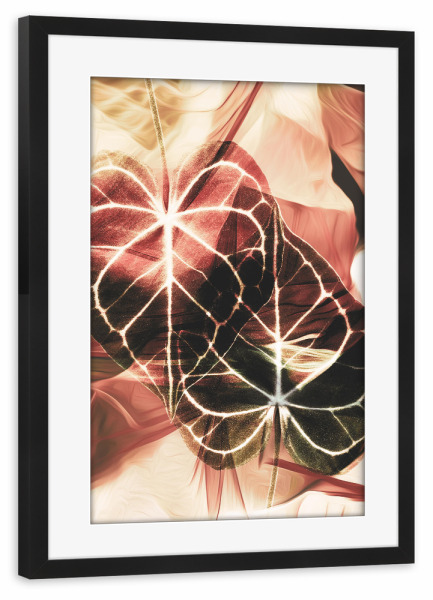 Poster mit Rahmen schwarz "Colors IV Tas" artboxONE - Natur,Floral,Abstrakt - Floral,Flowers,Blumen,Abstract,Abstrakt,Texture,Textur,Nature,Natur,Leaf