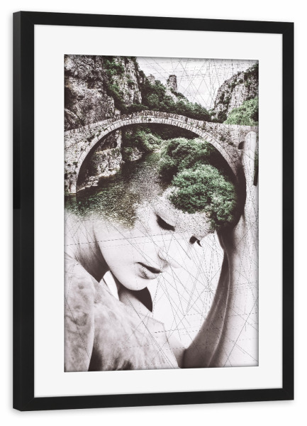 Poster mit Rahmen schwarz "Portrait III Tas" artboxONE - Natur,Abstrakt,Architektur
