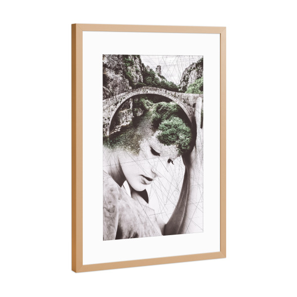 Poster mit Rahmen Kupfer "Portrait III Tas" artboxONE - Natur,Abstrakt,Architektur