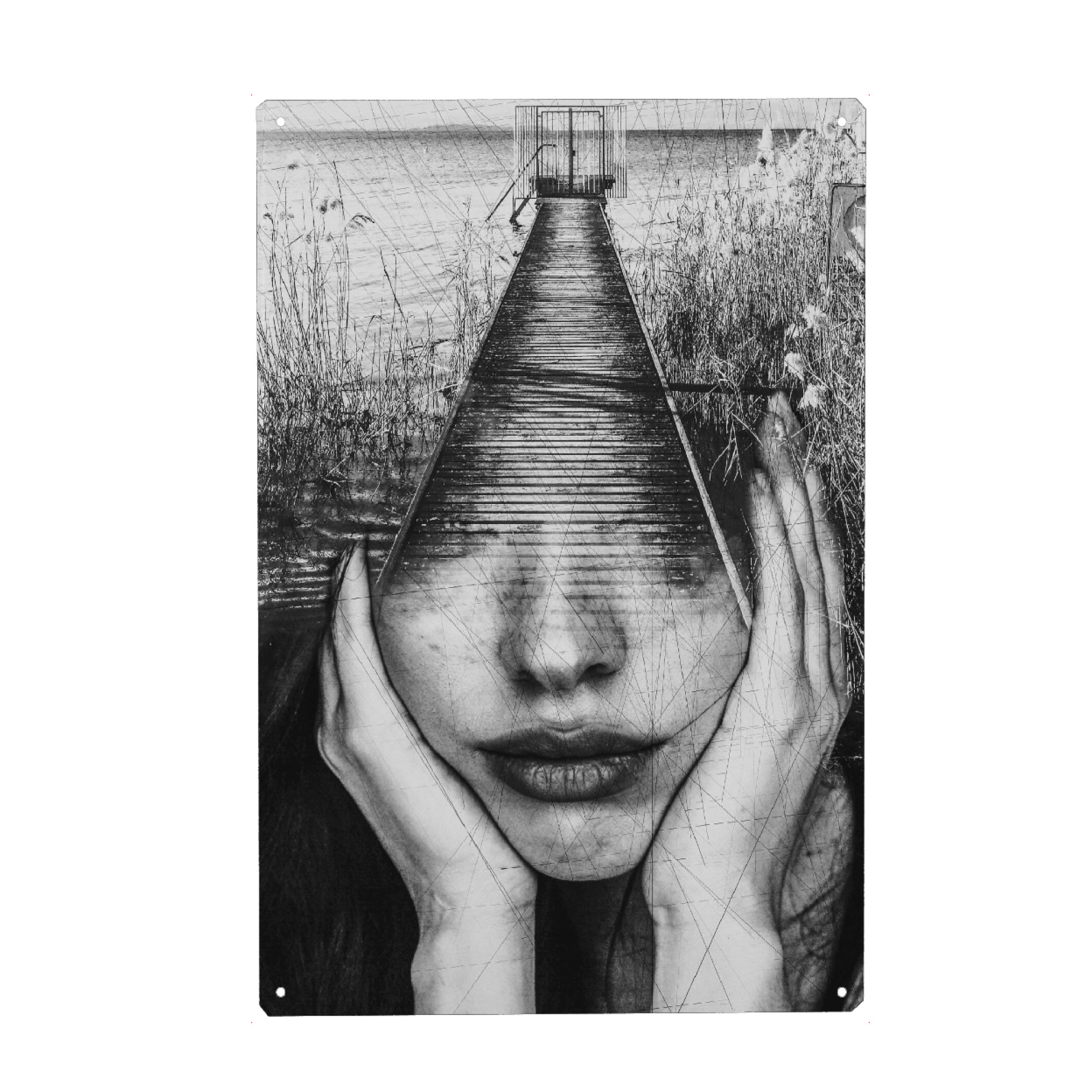 Metall Poster "Portrait I tas" artboxONE - Natur,Abstrakt,Menschen,Schwarzweiß