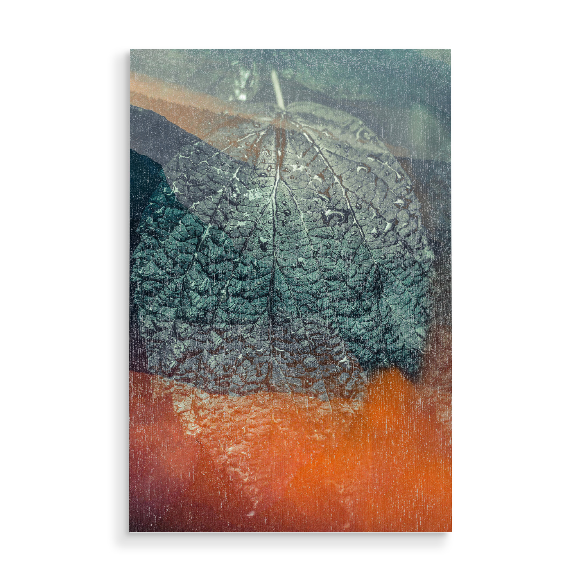 Holzbild "Duet tas I" artboxONE - Natur,Floral,Abstrakt - Grün,Green,Grennery,Tropical,Tropisch,Flowers,Abstract