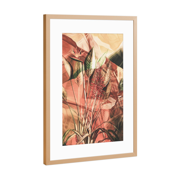 Poster mit Rahmen Kupfer "Colors Tas Tropical I" artboxONE - Natur,Floral,Abstrakt - Blumen,Colorful,Color,Bunt,Flowers,Texture,Abstract