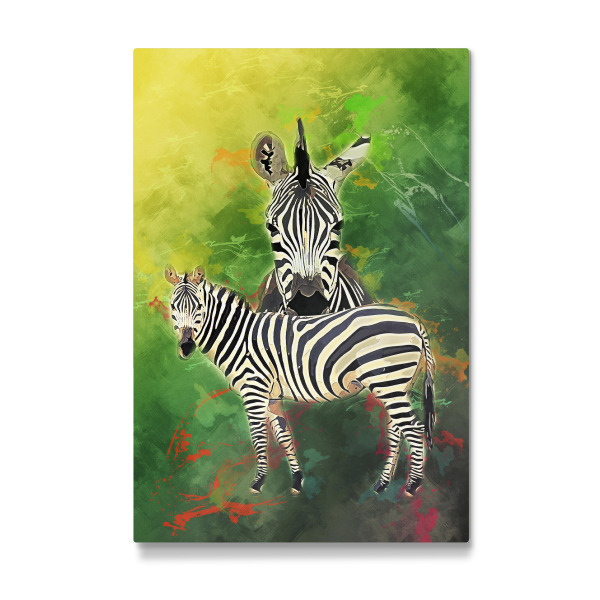 Galerie-Print "Zebra mit buntem Hintergrund" 30x20 cm artboxONE