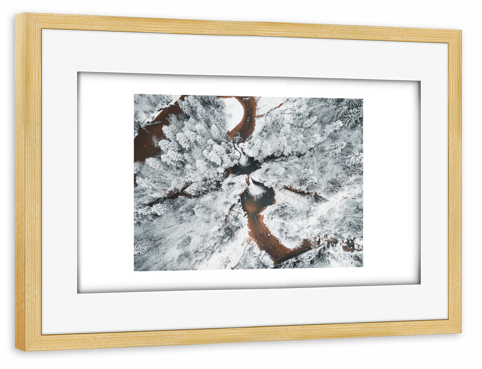 Poster mit Rahmen kiefer "Waterfalls" artboxONE - Natur