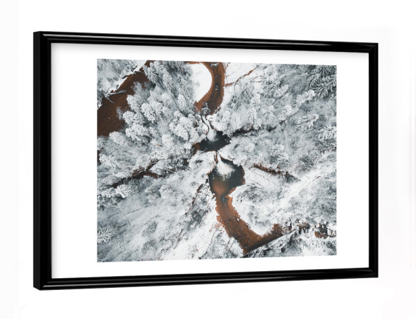 Poster mit schwarzem Rahmen "Waterfalls" artboxONE - Natur