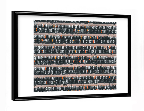 Poster mit schwarzem Rahmen "Parking Cars" artboxONE - Automobile