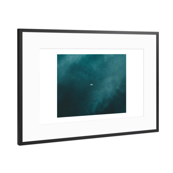 Poster mit Rahmen Schwarz (Metallic) "Open water" artboxONE - Natur,Reise