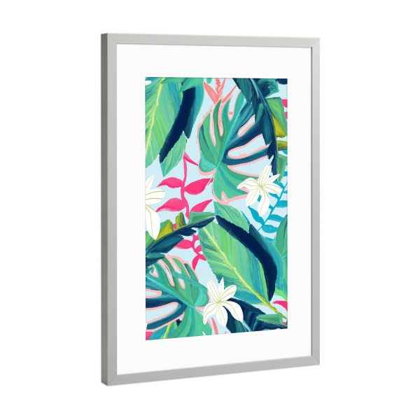 Poster mit Rahmen Silber "Tropical Eye Candy" artboxONE - Natur,Floral