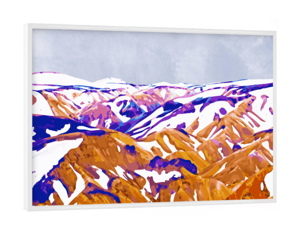 Poster mit weißem Rahmen "Snow Walk" artboxONE - Natur,Abstrakt