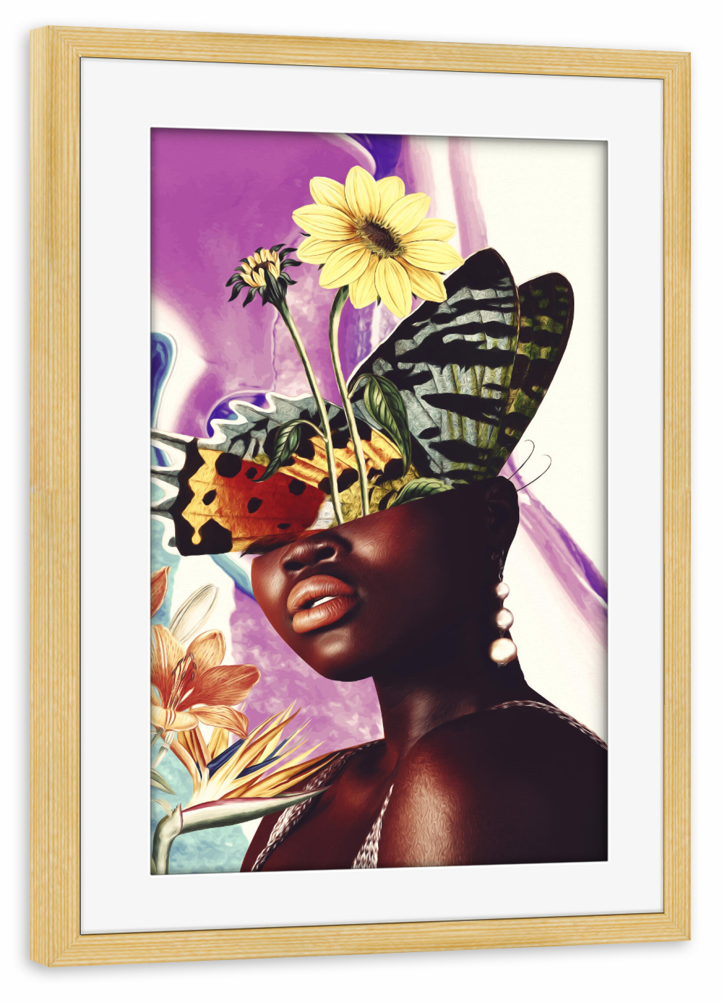 Poster mit Rahmen kiefer "Tropical Portrait IV Tas" artboxONE - Natur,Floral,Tiere,Menschen