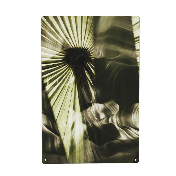 Metall Poster "Green leaves II Tas" artboxONE - Natur,Floral,Abstrakt