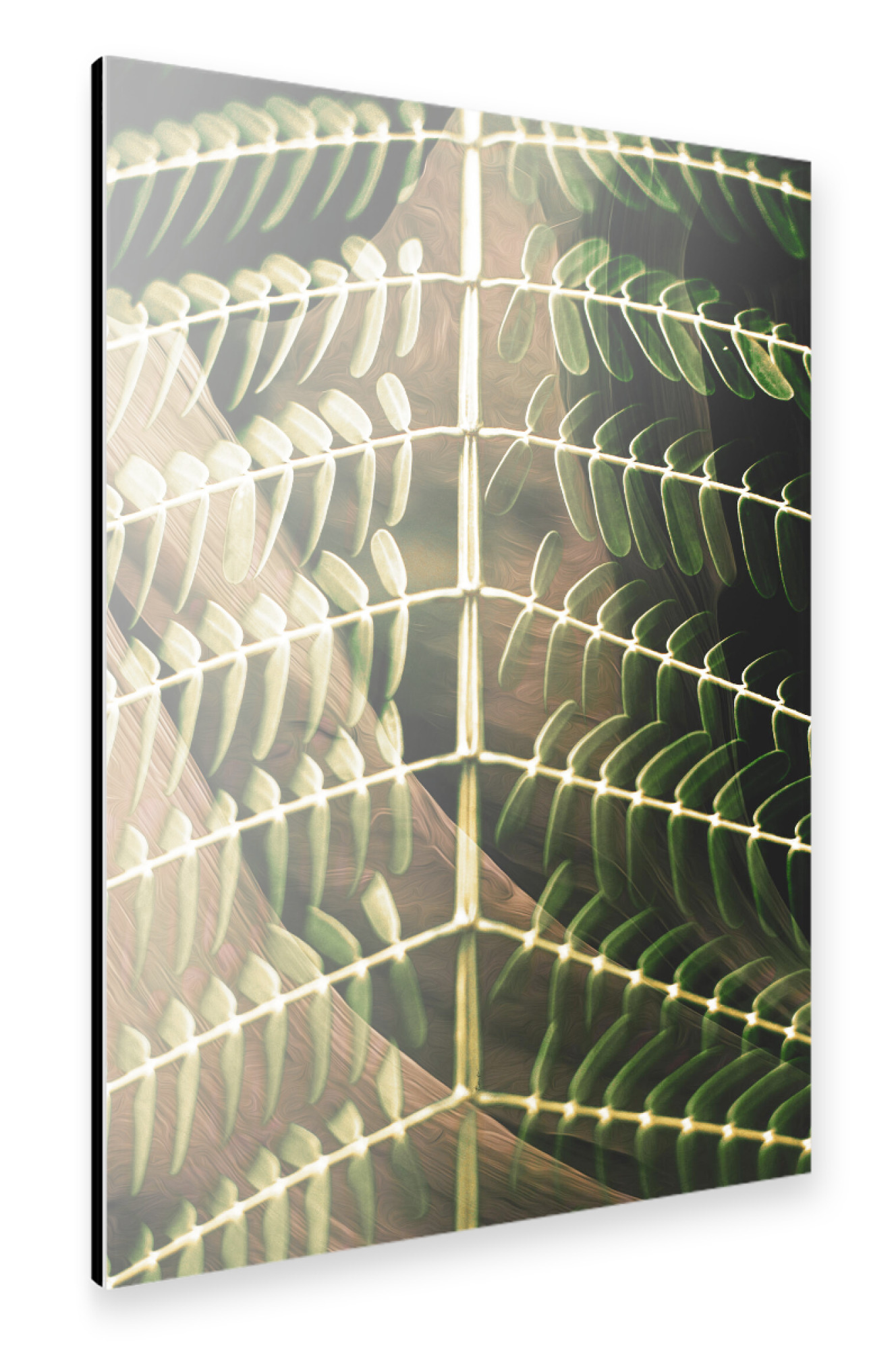 Alu-Dibond "Green leaves I Tas" 75x50 cm artboxONE