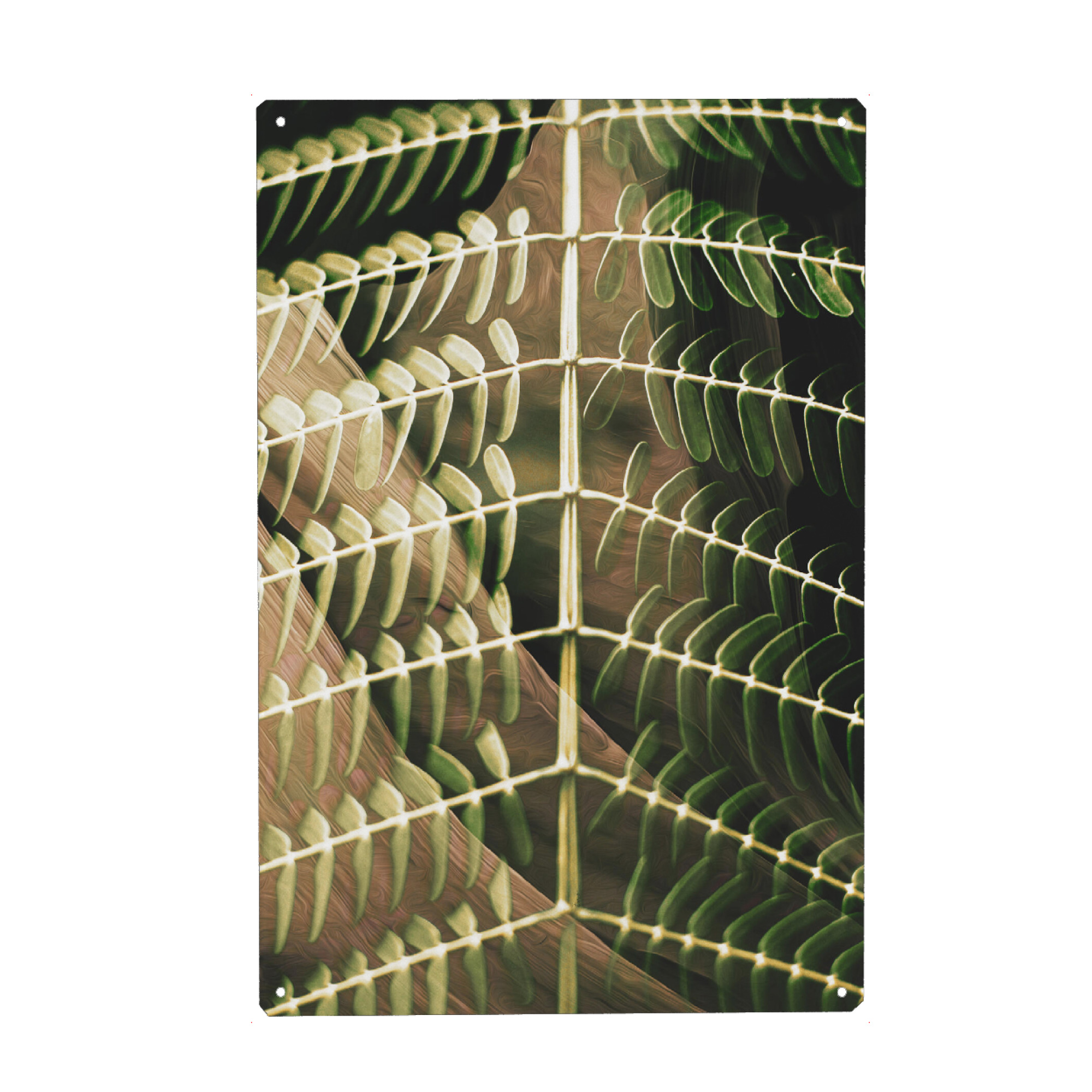 Metall Poster "Green leaves I Tas" artboxONE - Natur,Floral,Abstrakt