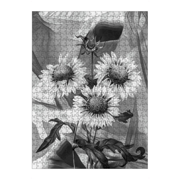 artboxONE Puzzle "Sunflower Tas" artboxONE - Natur,Floral,Abstrakt,Schwarzweiß