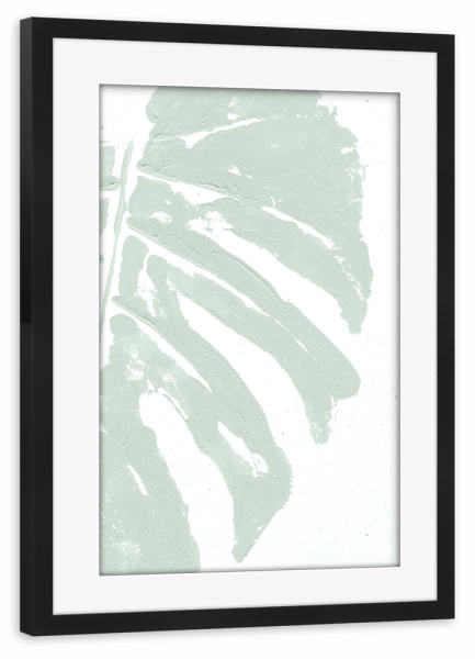 Poster mit Rahmen schwarz "Acryl Monstera - The Sweet" artboxONE - Natur,Floral,Abstrakt