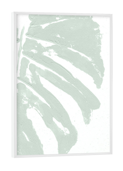 Poster mit weißem Rahmen "Acryl Monstera - The Sweet" artboxONE - Natur,Floral,Abstrakt