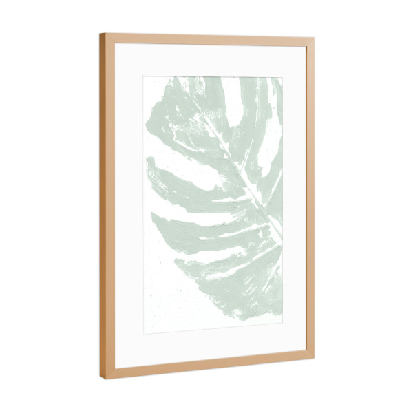 Poster mit Rahmen Kupfer "Acryl Monstera - The Rough" artboxONE - Natur,Floral,Abstrakt
