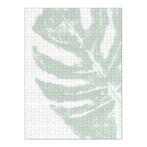 Puzzle Ravensburger "Acryl Monstera - The Rough" artboxONE - Natur,Floral,Abstrakt - Monstera leaf,Monstera pflanze,Tropical,Khaki,Blatt,Floral,Nature
