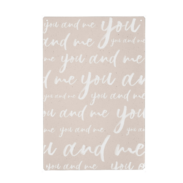 Holzbild "You and Me - Love Letter" artboxONE - Typografie,Liebe - Nude,Quote,Handschriftlich,Lettering,Liebe,Verliebt,Valentinstag,Typo,Typografie