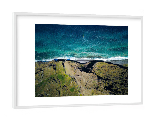 Poster mit weißem Rahmen "Blue water" artboxONE - Natur,Reise,Reise / Strand und Meer