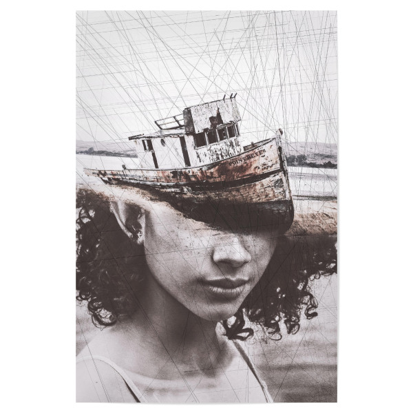 Poster 30x20 cm "The boat Tas" artboxONE - Abstrakt,Menschen