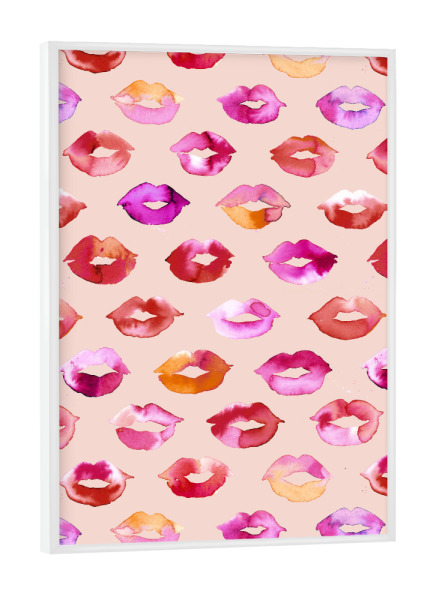 Poster mit weißem Rahmen "Sweet Pink Lips" artboxONE - Liebe,Fashion,Festivals
