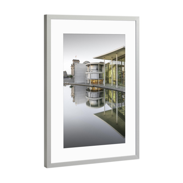Poster mit Rahmen Silber "Berlin Regierungsviertel" artboxONE - Städte,Städte / Berlin,Reise,Architektur,Reise / Länder