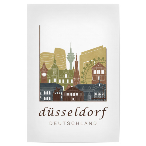 Düsseldorf skyline light brown