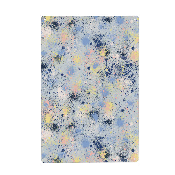 Metall Poster "Ink Dust Splatter Blue" artboxONE - Abstrakt,Marmor