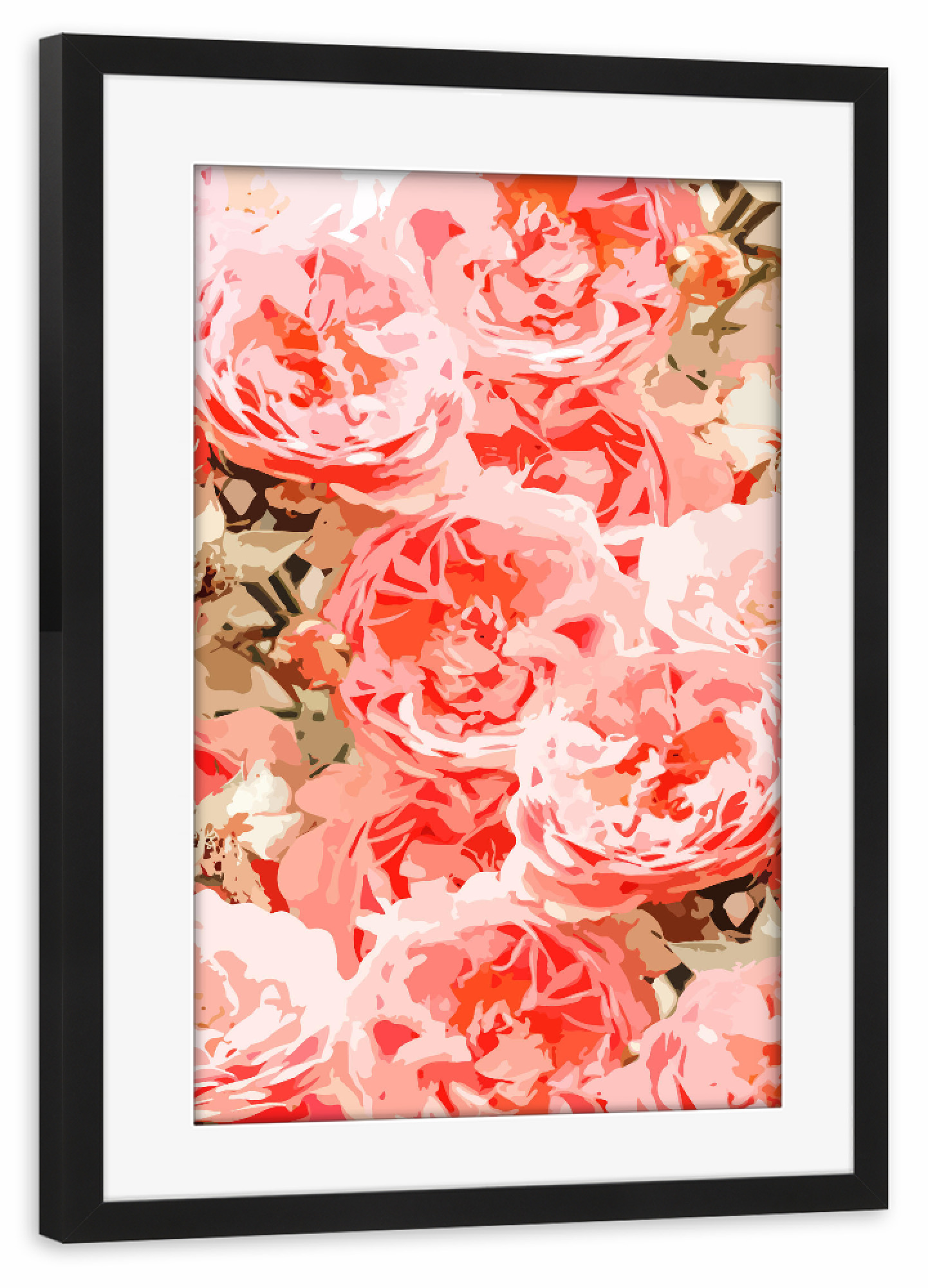 Poster mit Rahmen schwarz "Fiona-||" artboxONE - Floral