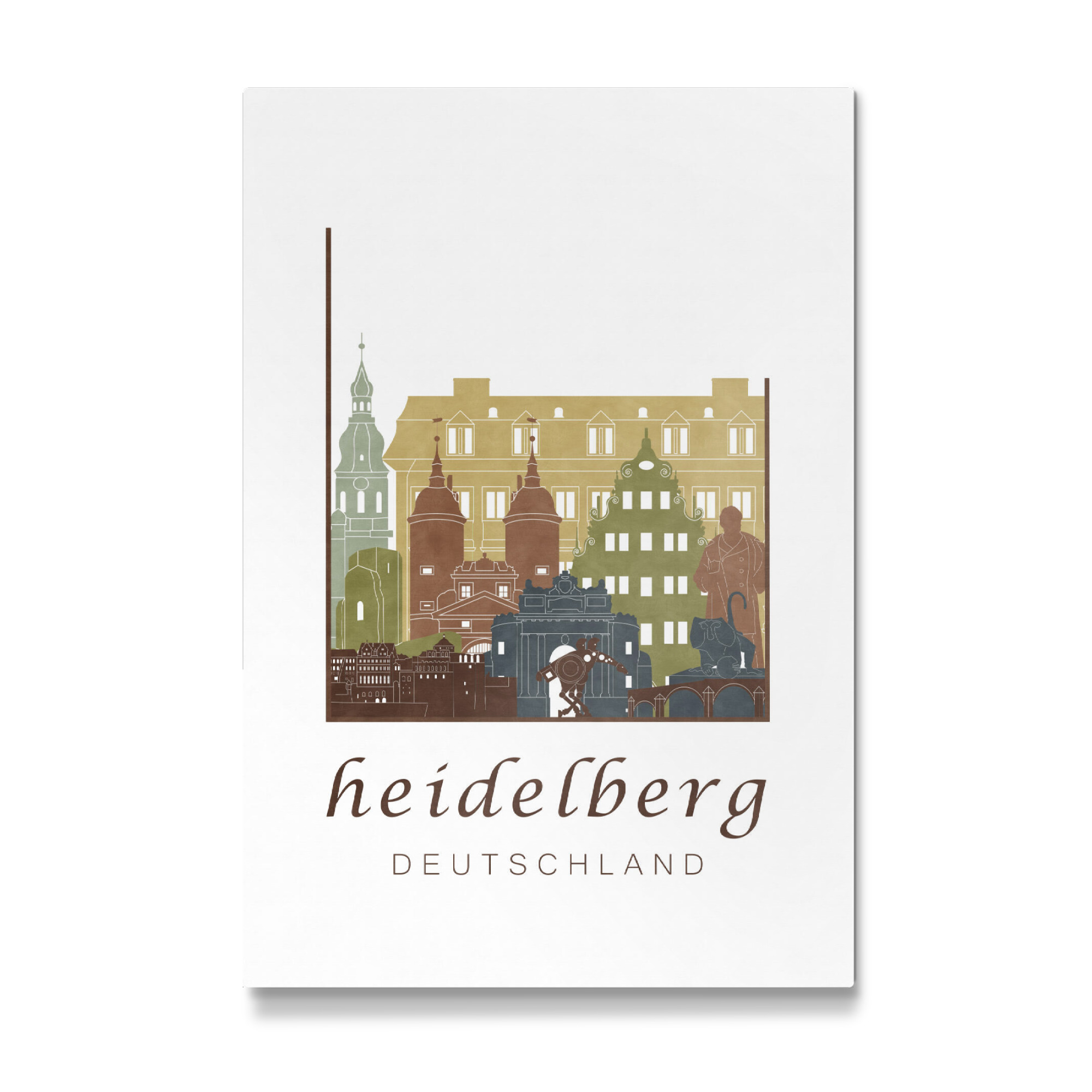 Galerie-Print "Heidelberg skyline light brown" 75x50 cm artboxONE