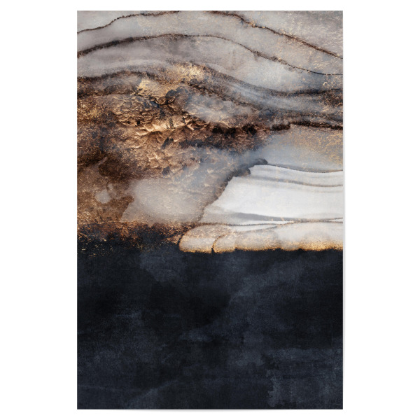 Poster 30x20 cm "Incoming Storm" artboxONE - Abstrakt - Abstract,Paint,Painting,Ink,Alcohol ink,Fluid,Stormy,Dark blue,Abstraction