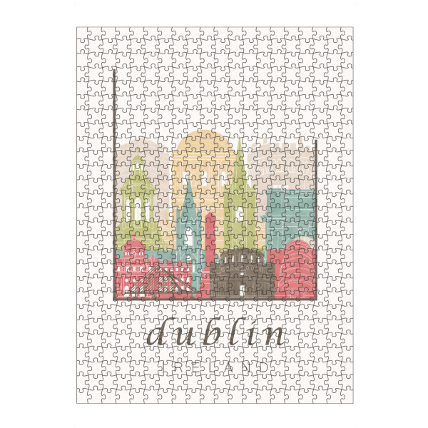 artboxONE Puzzle "Dublin skyline pastel" artboxONE - Städte,Architektur - Dublin,Ireland,Irland,Skyline,Cityscape,Travel,City,Architecture