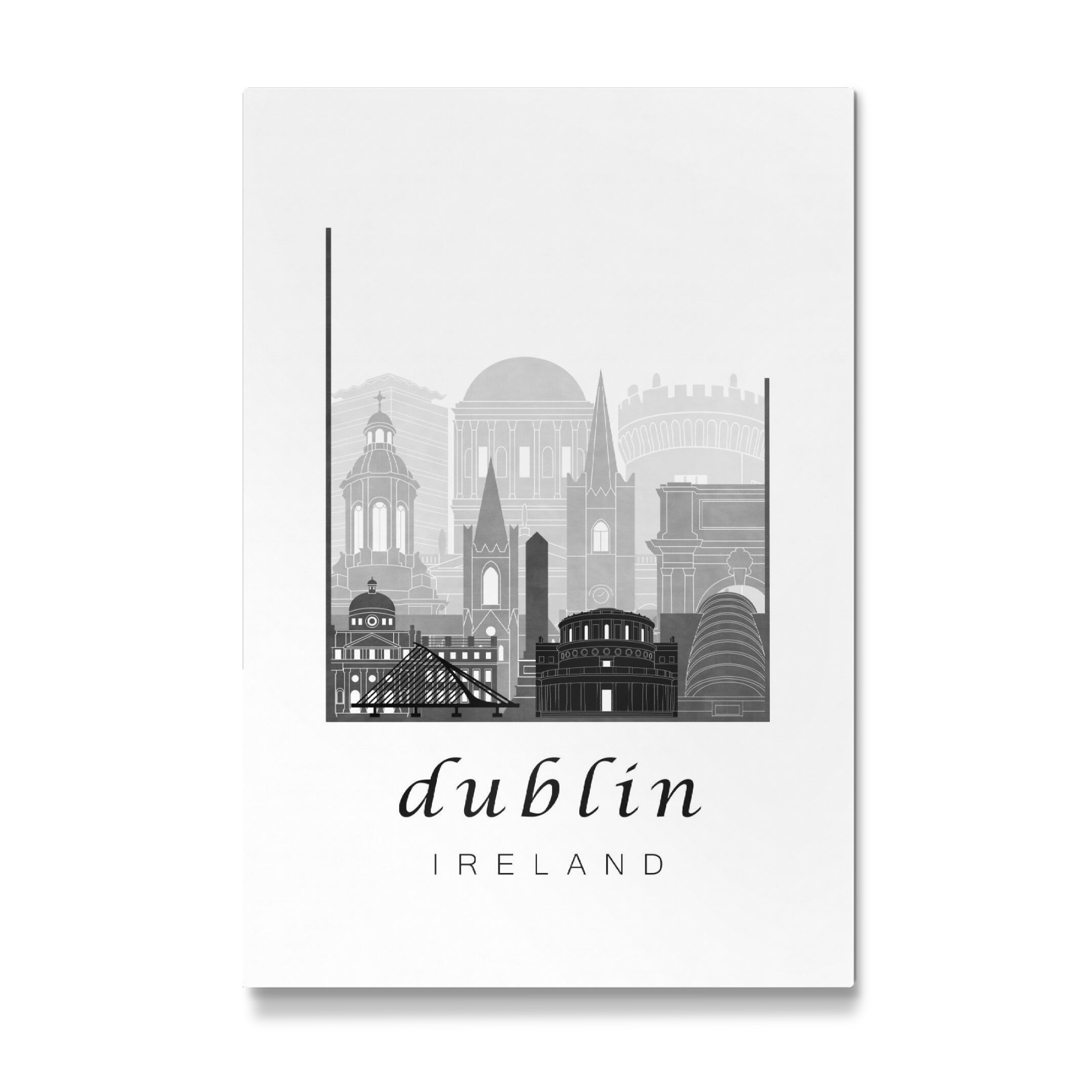 Galerie-Print "Dublin skyline black & white" 75x50 cm artboxONE
