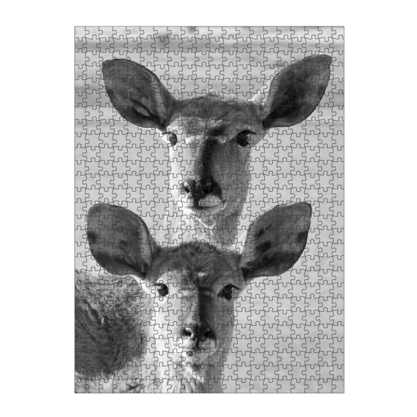 artboxONE Puzzle "Nyalas Mutter und Kind" artboxONE - Natur,Tiere,Schwarzweiß,Reise / Afrika