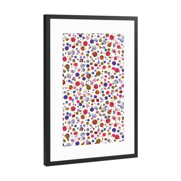 Poster mit Rahmen Schwarz (Metallic) "Galaxy Planets Constellations" artboxONE - Für Kinder,Fiktion,Galaxy,Lustig