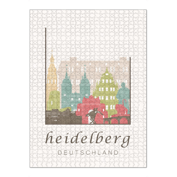 Puzzle Ravensburger "Heidelberg skyline, pastel" artboxONE - Städte,Architektur