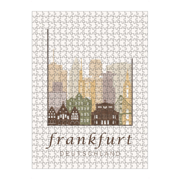 Puzzle Ravensburger "Frankfurt skyline, rustic" artboxONE - Architektur,Städte / Frankfurt