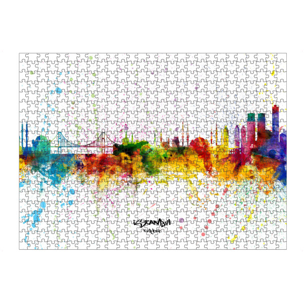 Puzzle Ravensburger "Istanbul Turkey Skyline Splash" artboxONE - Städte,Städte / Istanbul