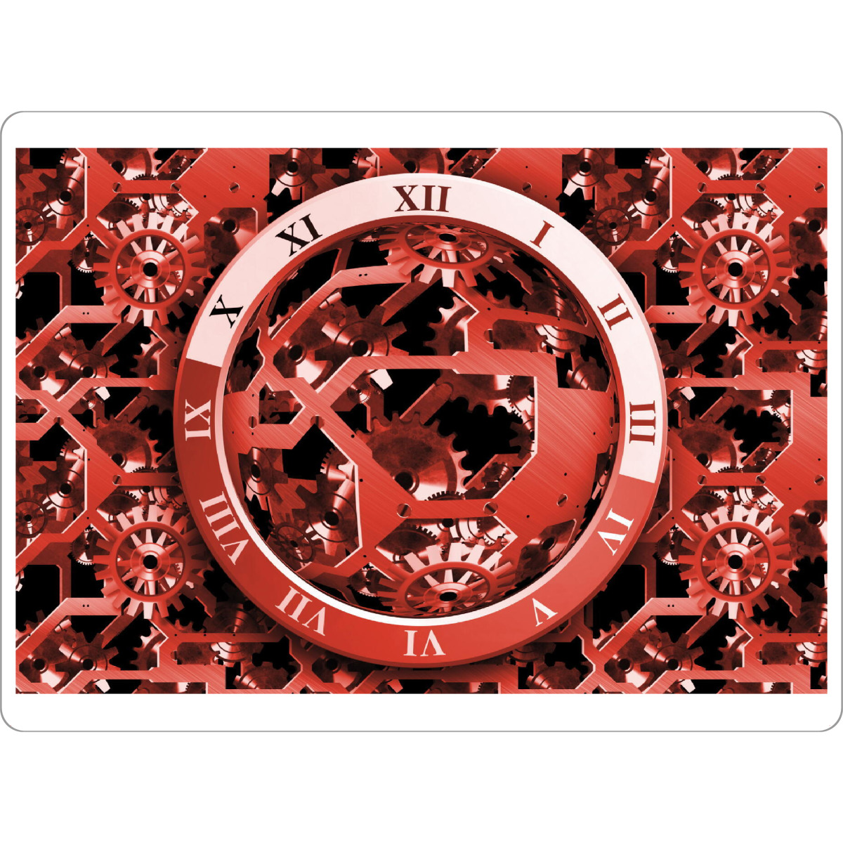 Tischset "Uhrenzahnrädchen rot" artboxONE - Abstrakt - Uhrenzahnrädchen,Uhr,Zahnrad,Dekor,Muster,Zeit,Abstract - Bild uhrenzahnrädchen